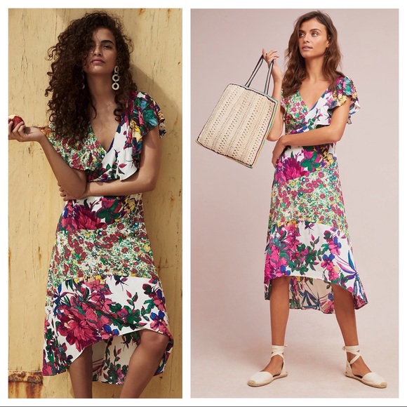 NWT Tracy Reese x Anthropologie Flowing Floral Dress - Picture 4 of 10